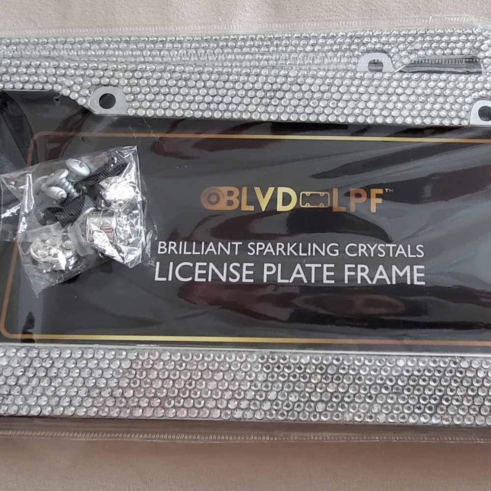 Bling bling license plate frames
